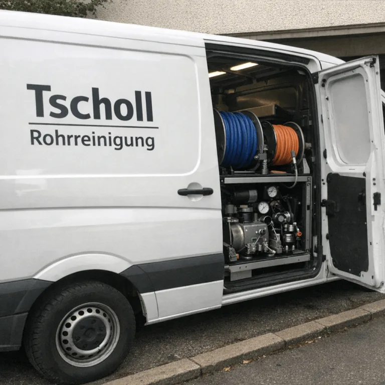 Einsatzfahrzeug der Tscholl Rohrreinigung