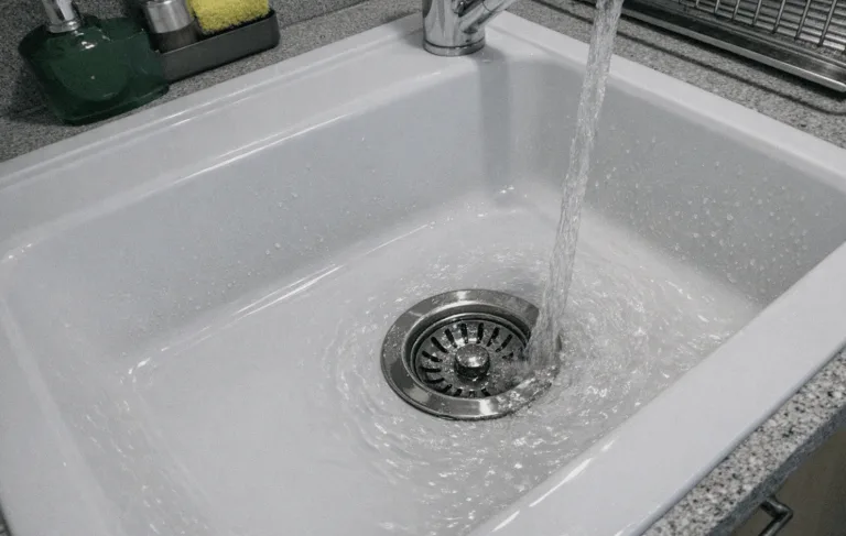 Gereinigter Siphon nach professioneller Rohrreinigung