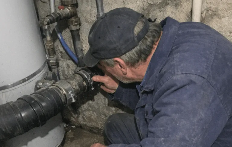 Notdiensteinsatz bei einem Rohrbruch im Keller